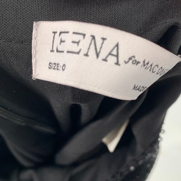 MAC DUGGAL Dress Size 0 Evening Gown Sequin Black Cut Out Midi Front Twist NEW - Picture 4 of 8